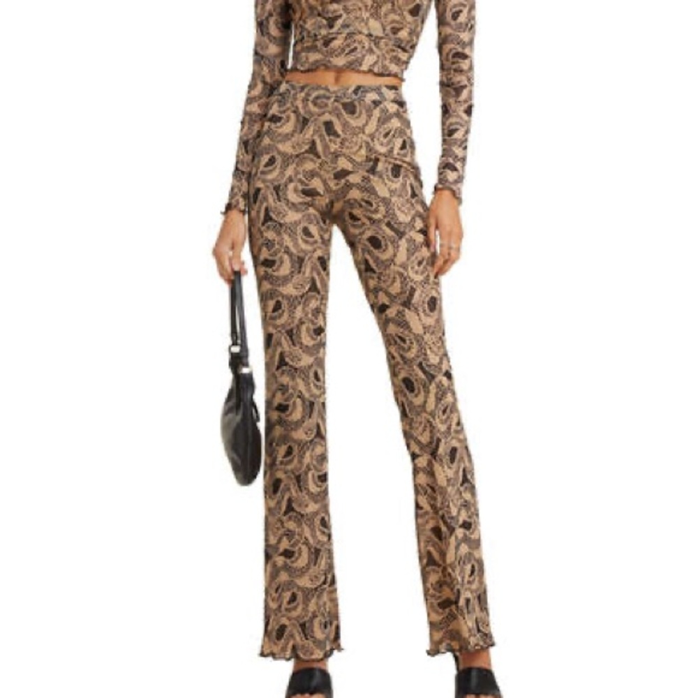 I AM GIA beige black medusa pants